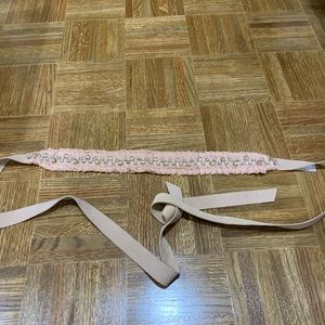 Anthropologie Pink Beaded Belt